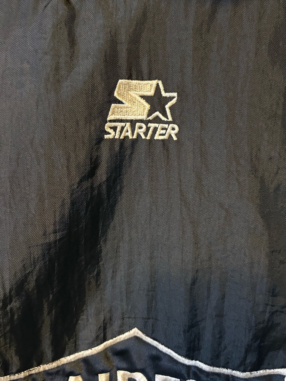 Vintage Starter Raiders NFL 90s Hooded Pullover Anorak Jacket Large - Picture 8 of 16